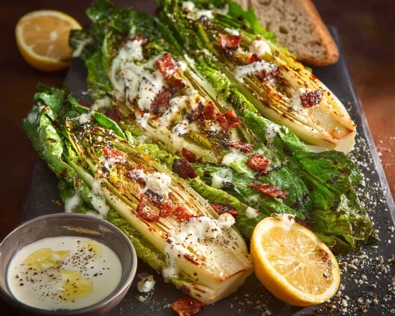 Grilled Romaine Caesar Salad Recipe