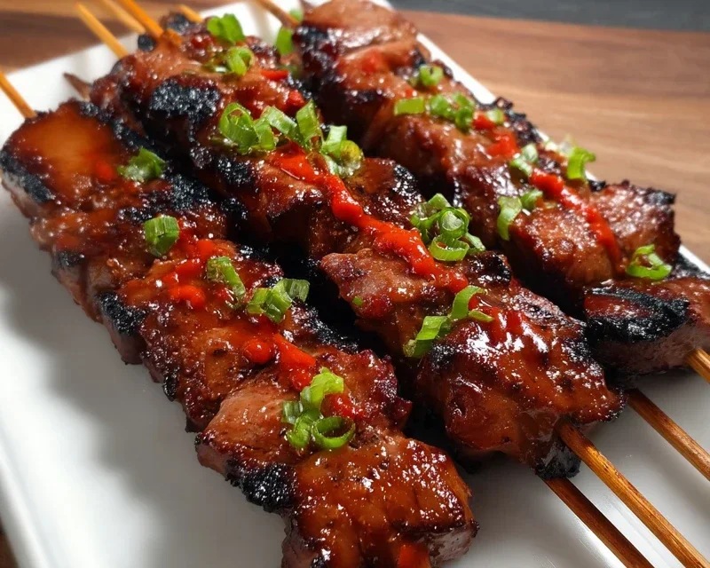 BBQ Beef Skewers with Filipino BBQ Marinade