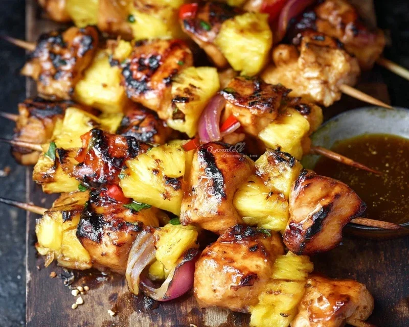 Pineapple Chicken Kebabs Recipe