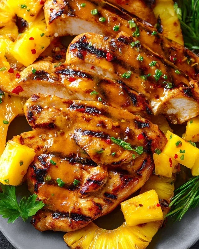 Grilled Mango Pineapple Chicken
