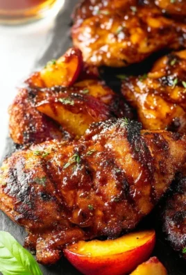 Grilled Bourbon Extract Extract Peach BBQ Chicken
