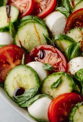 Fresh Cucumber Caprese Salad