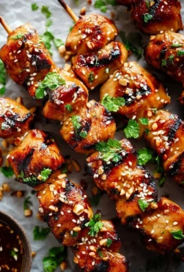 Easy Grilled Asian Chicken Skewers with Honey Garlic Sauce