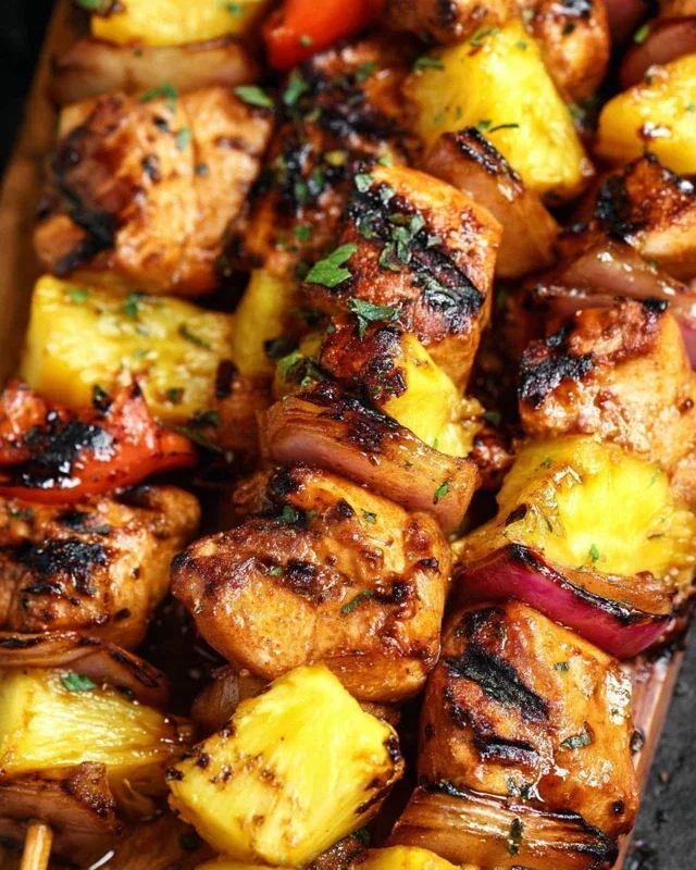 Pineapple Chicken Kebabs Recipe