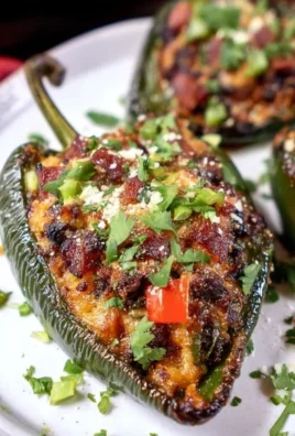 Brisket Stuffed Poblano Peppers