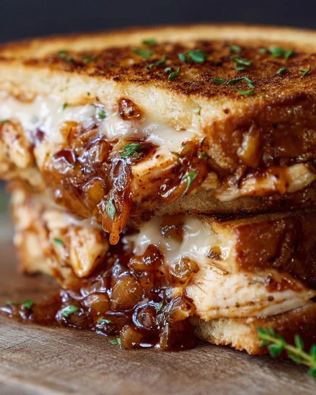BBQ Chicken Grilled Cheese Sandwich