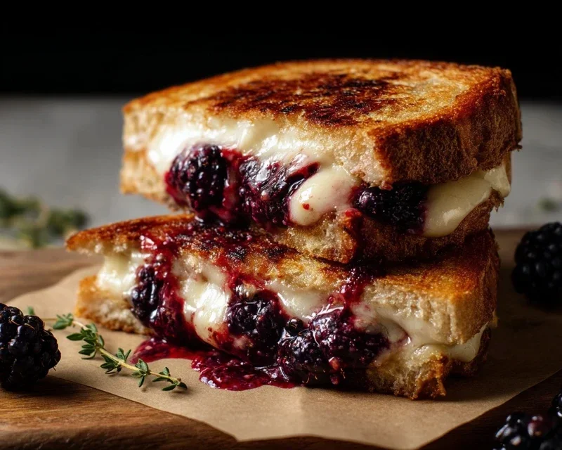 Blackberry Balsamic and Brie Grilled Cheese