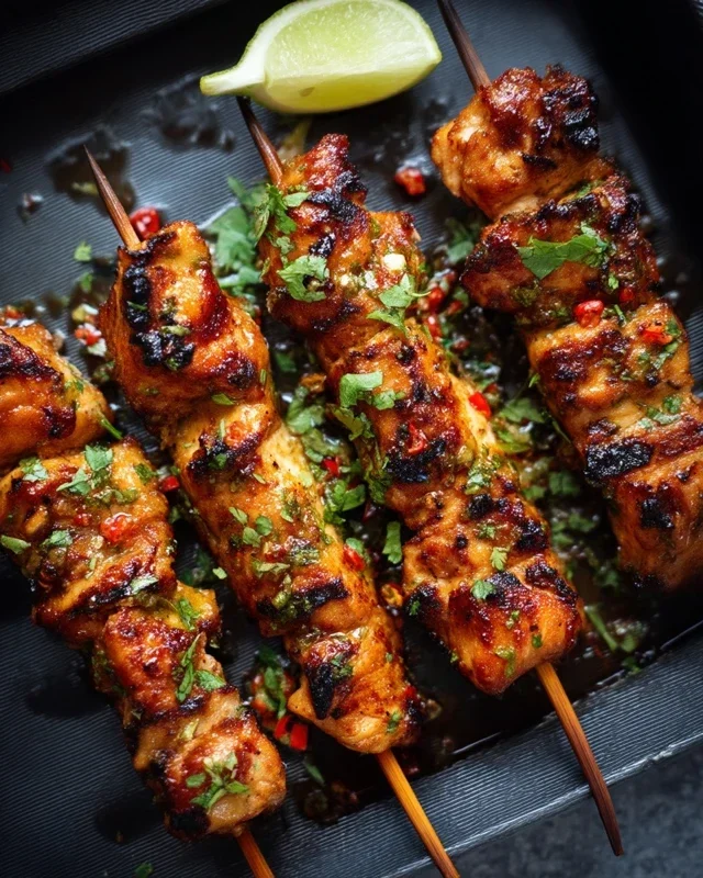Bang Bang Chicken Skewers