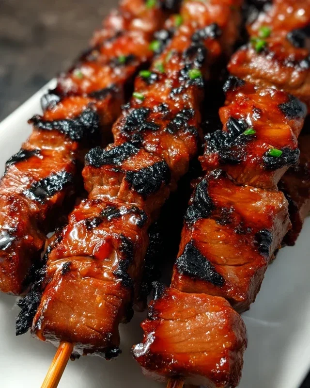 BBQ Beef Skewers with Filipino BBQ Marinade