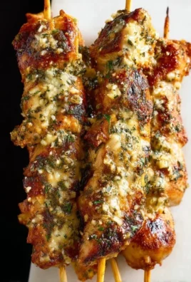 Garlic Parmesan Chicken Skewers
