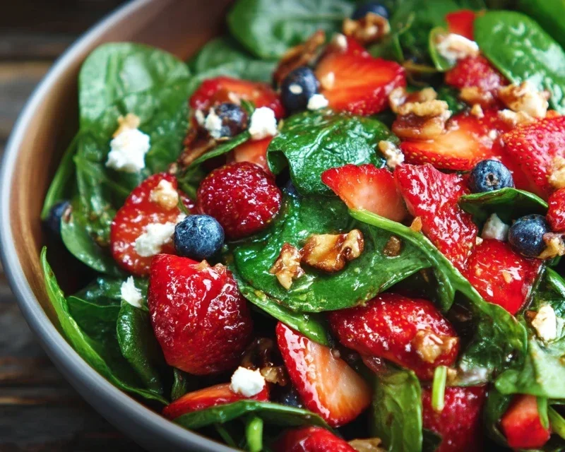 15-Minute Strawberry Spinach Salad