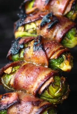 Grilled Beef Beef Bacon Wrapped Brussels Sprouts