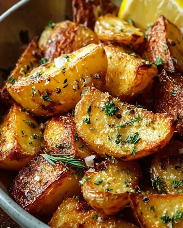 Authentic Greek Potatoes: Crispy Lemon Perfection!