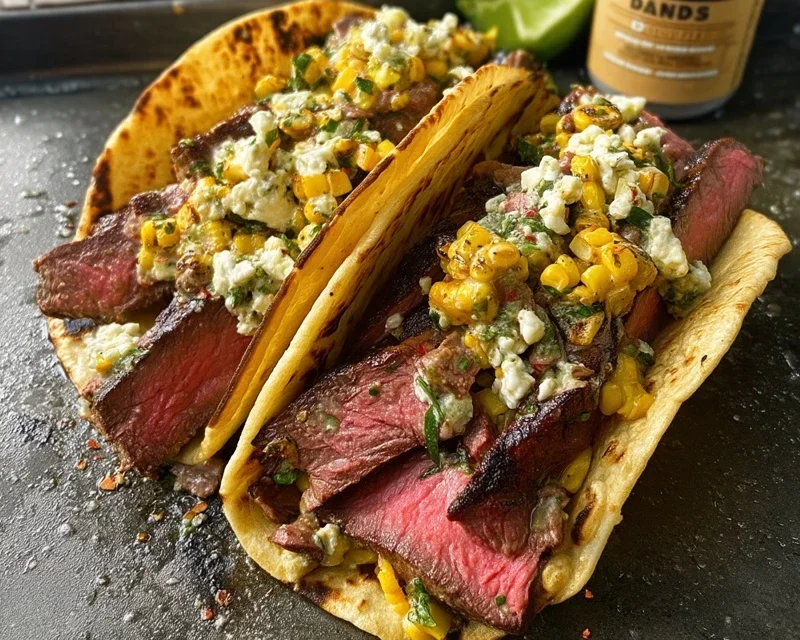 Grilled Elote Steak Tacos