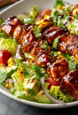 BBQ Chicken Skewer Salad