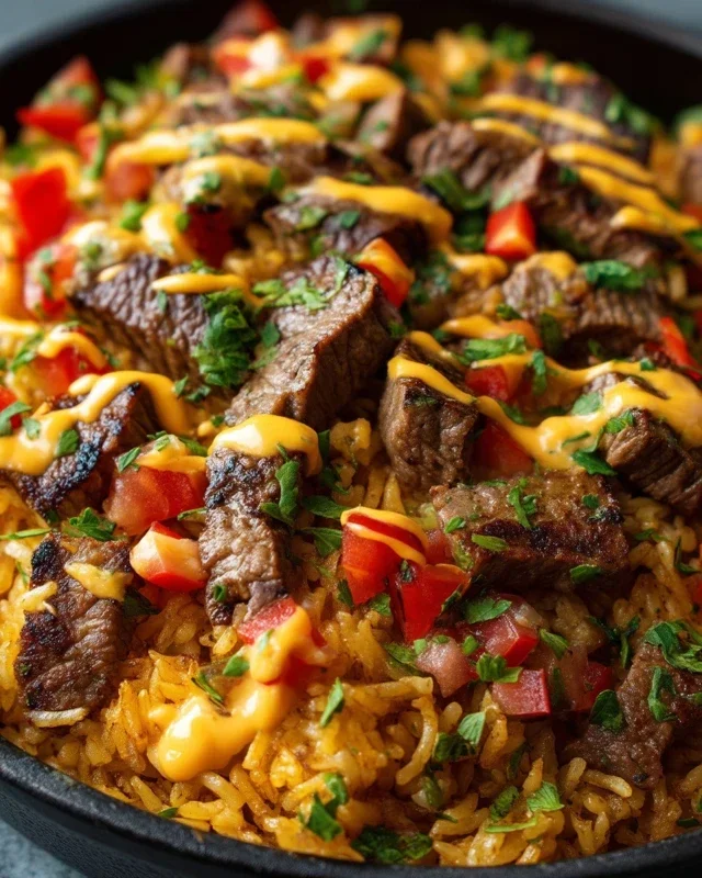 Steak Queso Rice A Flavorful Recipe
