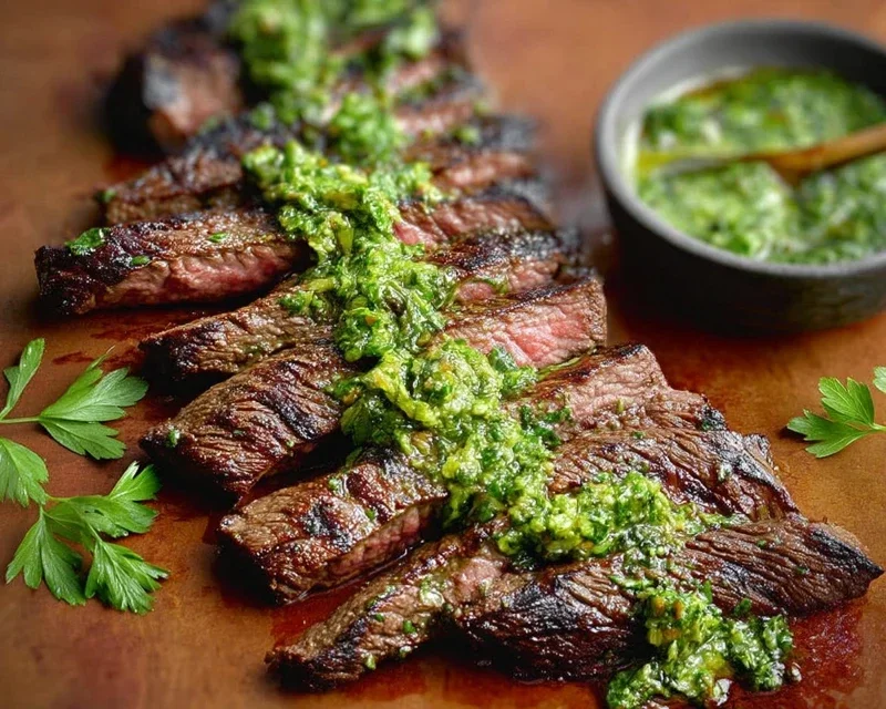 Skirt Steak Marinade Recipe with Chimichurri Recipe
