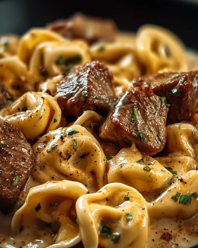 Cracked Garlic Steak Tortellini in Creamhouse Sauce Bliss