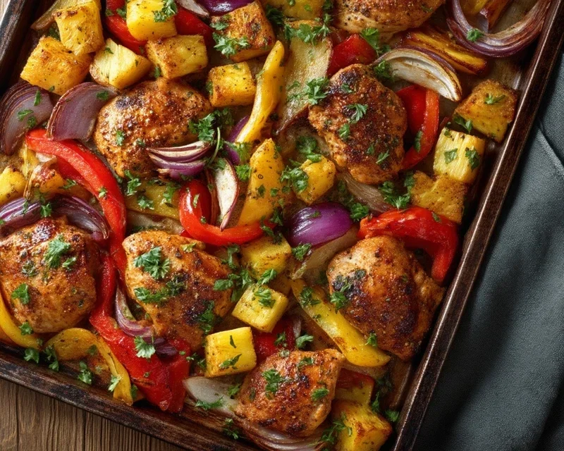 Hawaiian Chicken Sheet Pan
