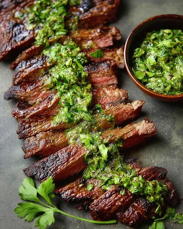 Skirt Steak Marinade Recipe with Chimichurri Recipe