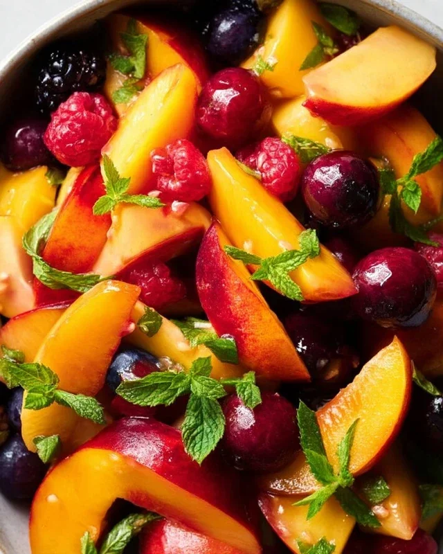 Summer Peach Fruit Salad