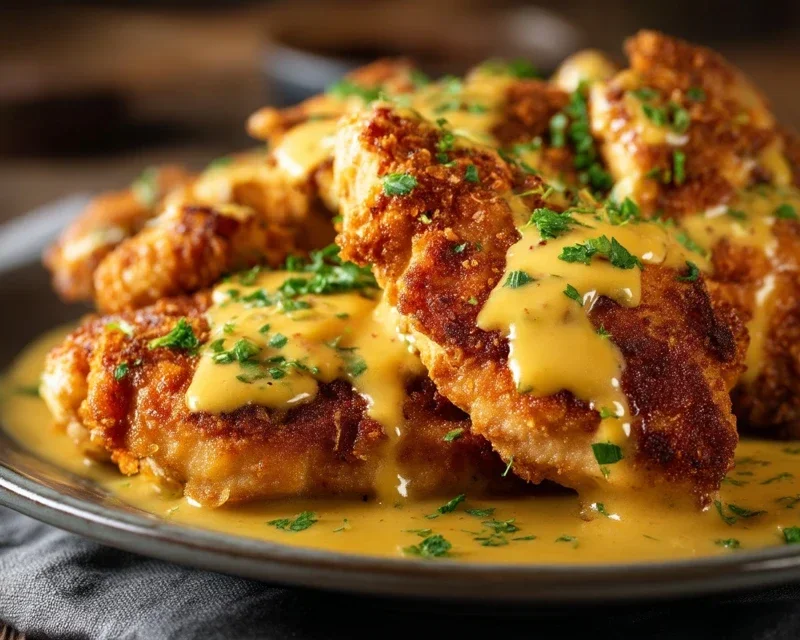 Pretzel Chicken with Mustard-Cheddar Sauce: An Amazing Ultimate Recipe